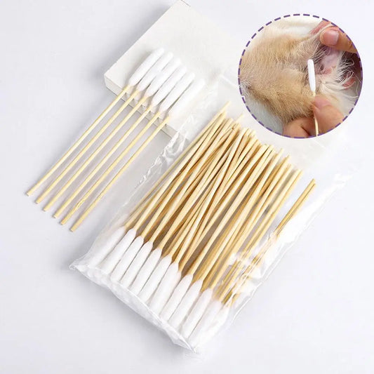 50/100 PCS Cotton Sticks Dog Ear Cleaning - ProPawPet.com