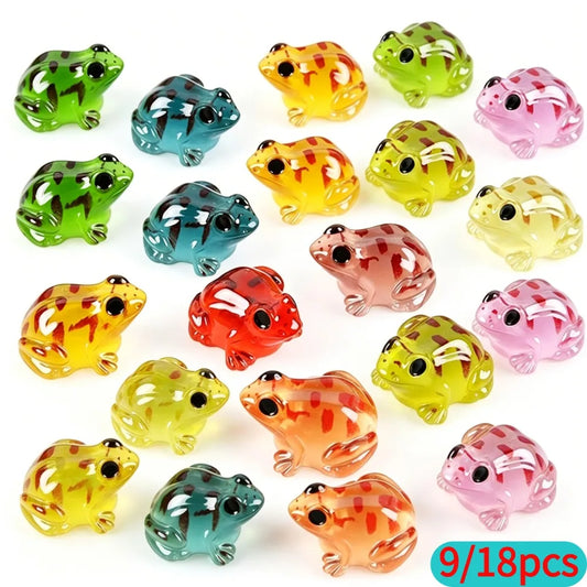 9/18pcs Luminous Mini Frogs Figurines Glow - ProPawPet.com
