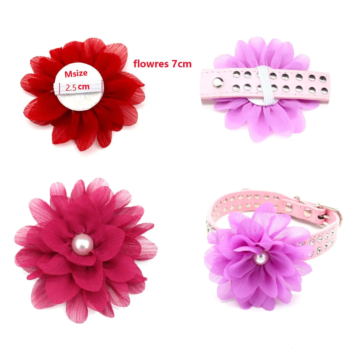 50/100PS Flower Collar For Dogs Slidable - ProPawPet.com