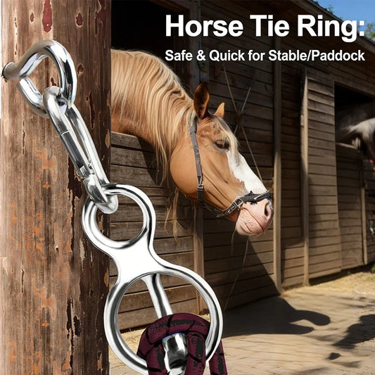 Stainless Steel Horse Tie Ring - Quick - ProPawPet.com