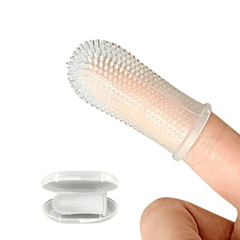 Pet Silicone Finger Cots Toothbrushs Dogs & Cats Soft – 8 Colors