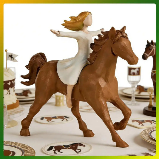 Resin Free Spirit Horse Rider Figurine - ProPawPet.com