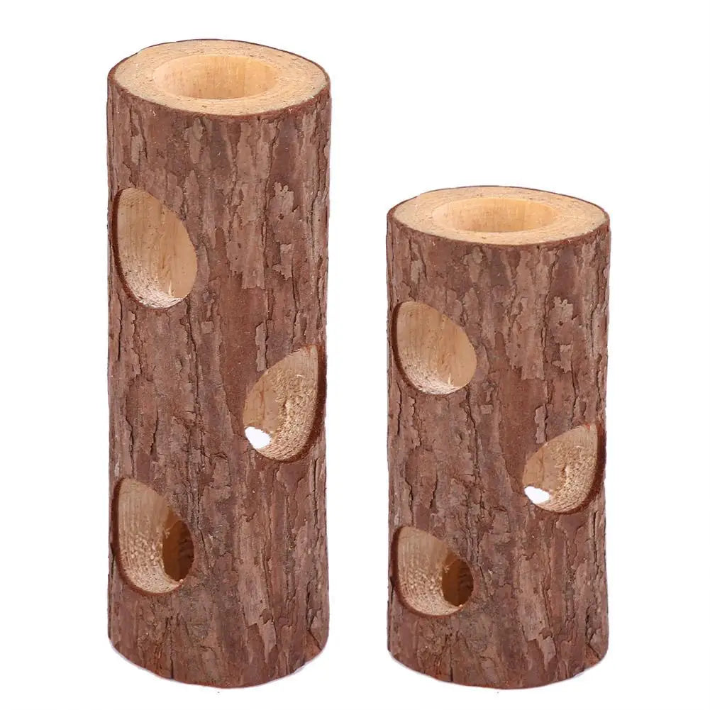 1pc Wooden Animal Tunnel Exercise Tube Chew - ProPawPet.com