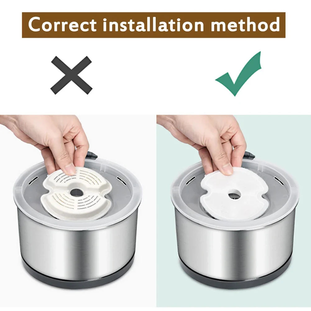8PC Water Fountain Filters Resin Activated - ProPawPet.com