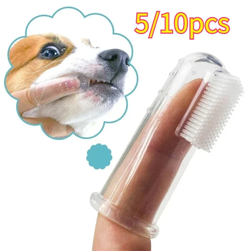 5/10pcsSuper Soft Pet Finger Toothbrushteddy - ProPawPet.com