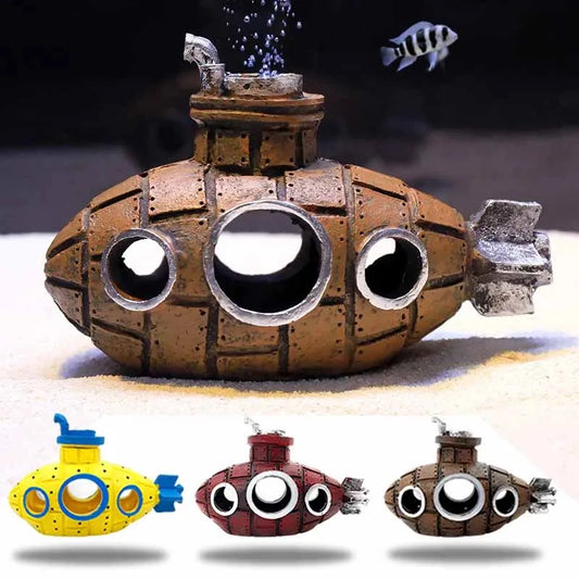 Resin Submarine Ornaments Aquarium Fish Tank - ProPawPet.com
