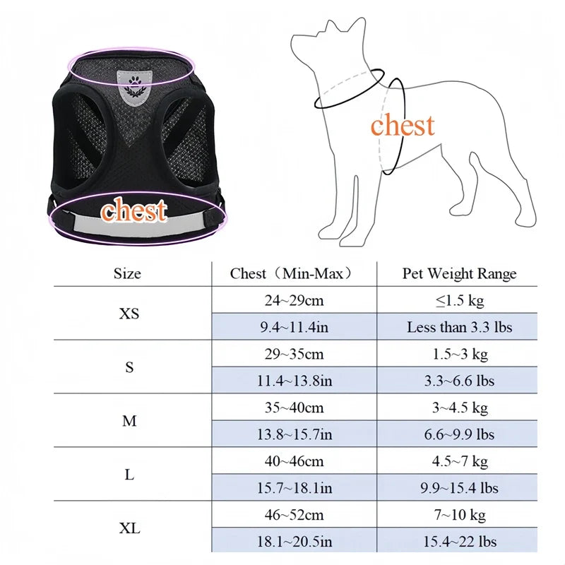 Adjustable Pet Dog Cat Harness and Leash Set - ProPawPet.com