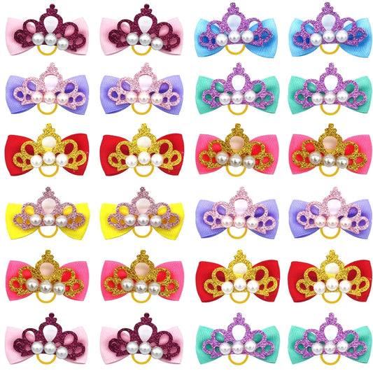 50/100pcs Crown Style Pet Puppy Cat Dog Hair - ProPawPet.com