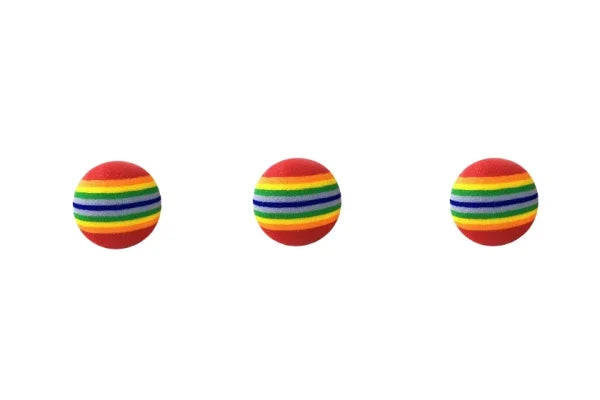 Interactive Colorful Pet Rainbow Foam Fetch Balls – Dog Supplies