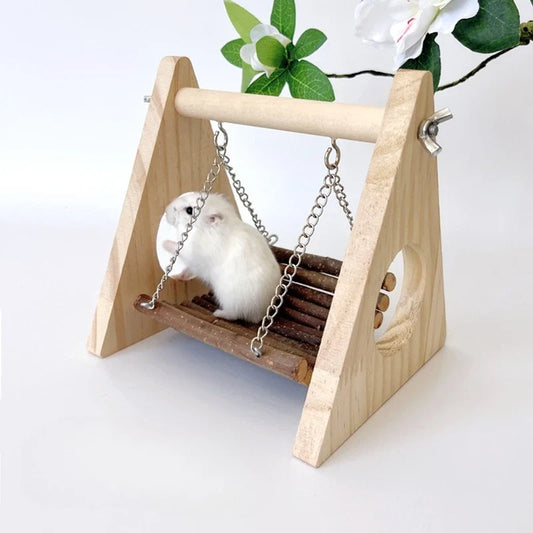 Wooden Hamster Toy Swing Hammock Shuttling - ProPawPet.com