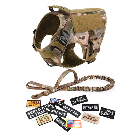 Military Large Dog Harness Collar Leash Bags - ProPawPet.com