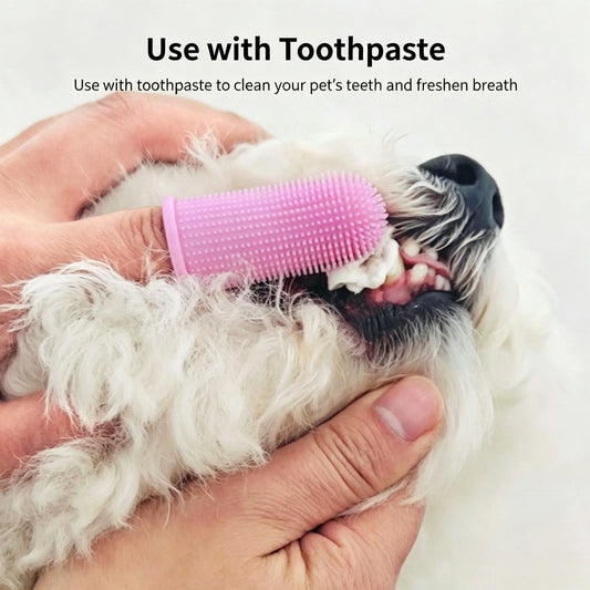 360° Silicone Pet Finger Toothbrush Soft - ProPawPet.com