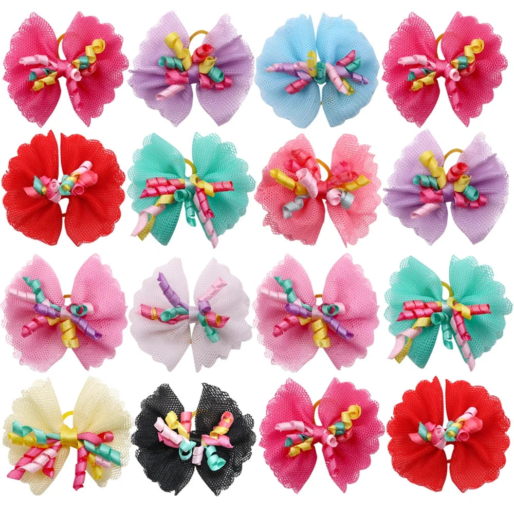 20pcs/lot Pet Dog Cat Hair Bows Mix Color - ProPawPet.com
