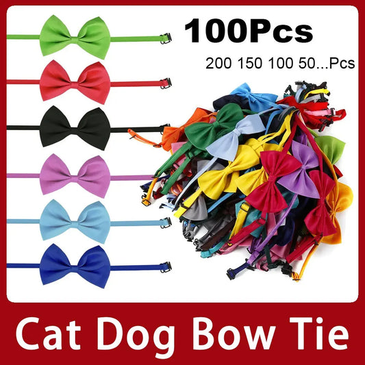 Adjustable Cat Dog Bow Tie Lots Neck Tie Pet - ProPawPet.com