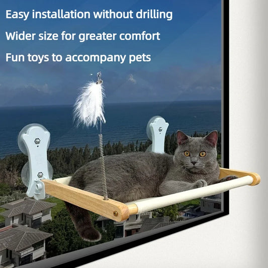 Foldable Suction Cup Cat Hammock with Plush - ProPawPet.com