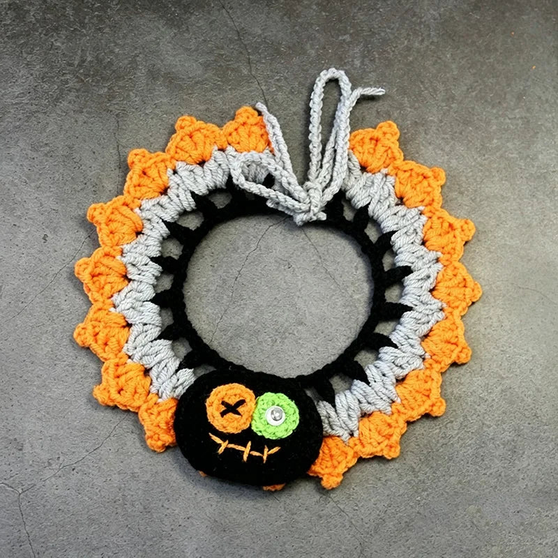 Hand-crochet Pet Scarves Collars Halloween - ProPawPet.com