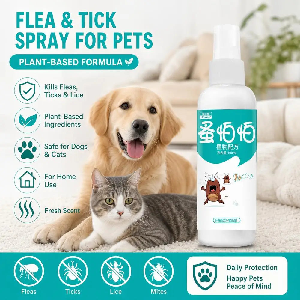 100Ml Pet Expel Fleas Lice Treatments Spray - ProPawPet.com