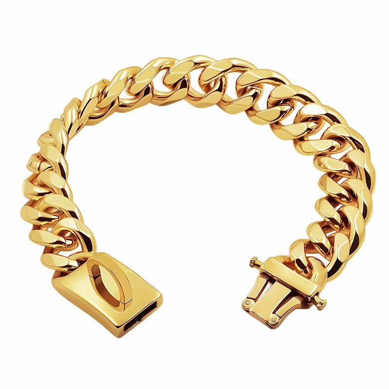 Gold Dog Collar Stainless Steel Metal Pet - ProPawPet.com