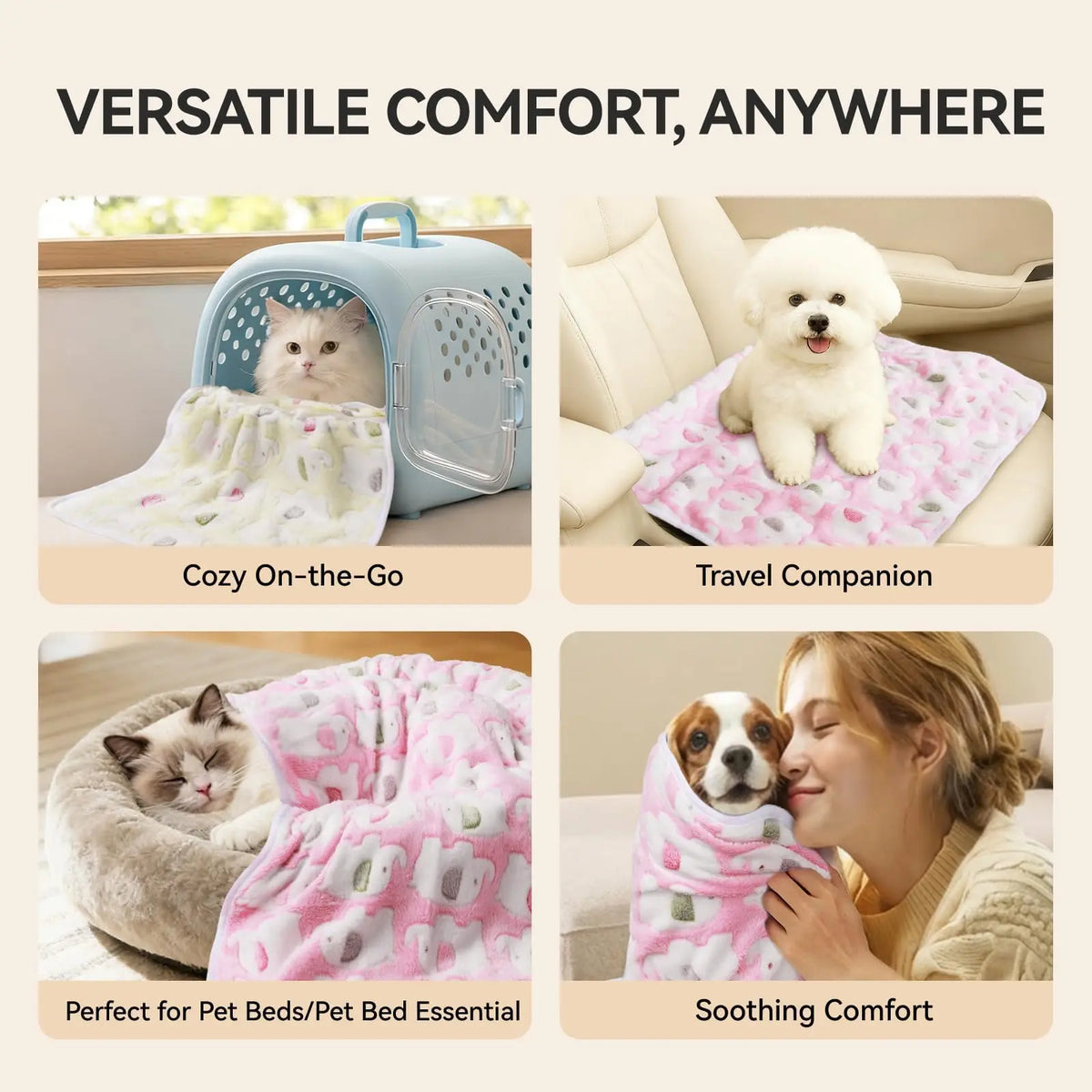 Super Soft Fluffy Fleece Dog Blankets - ProPawPet.com