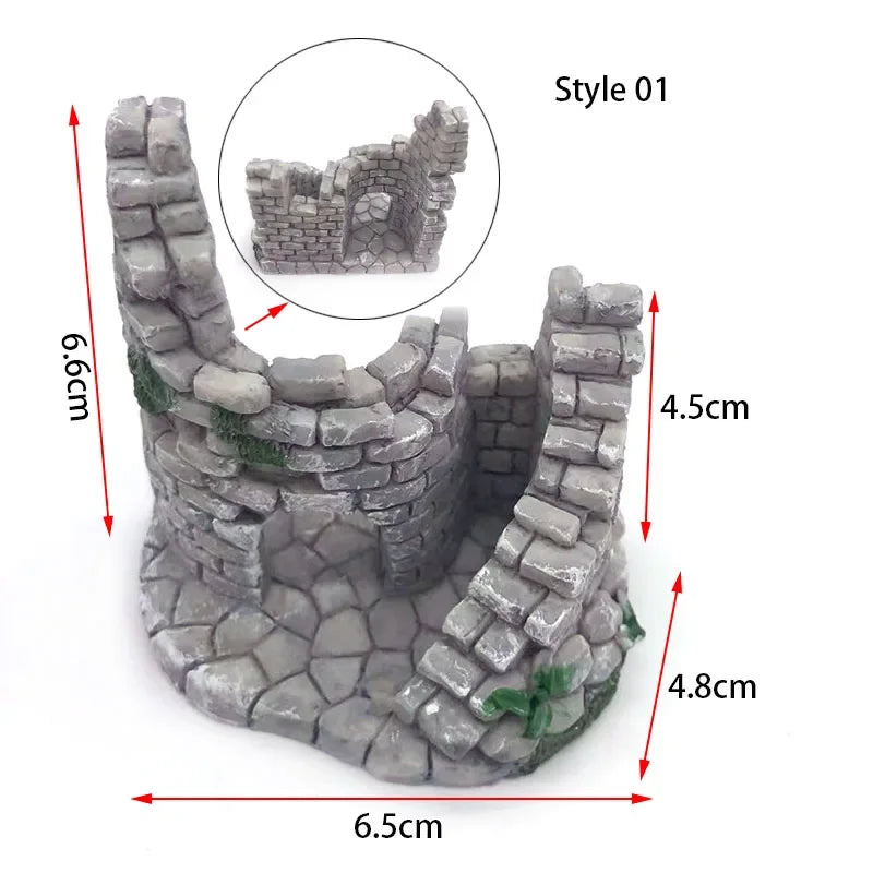 Resin Door Aquarium Decoration Fish Tank – 3 Colors