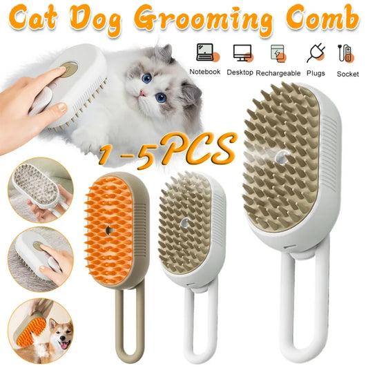 1-5pcs Cat Steam Brush USB Electric Water - ProPawPet.com