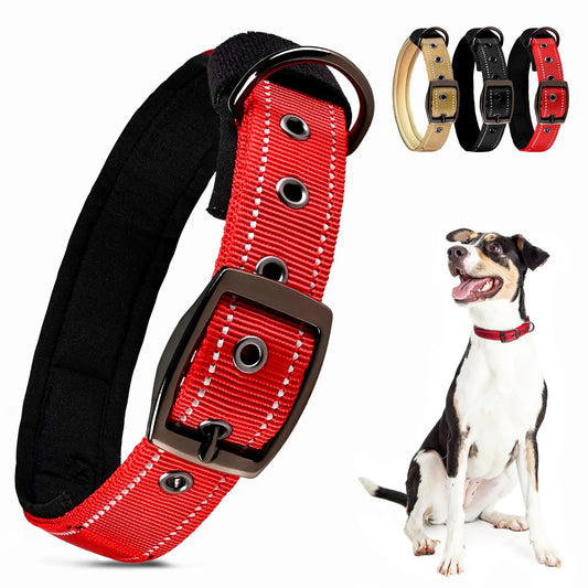 Reflective Striped Dog Collar, Escape-Proof - ProPawPet.com