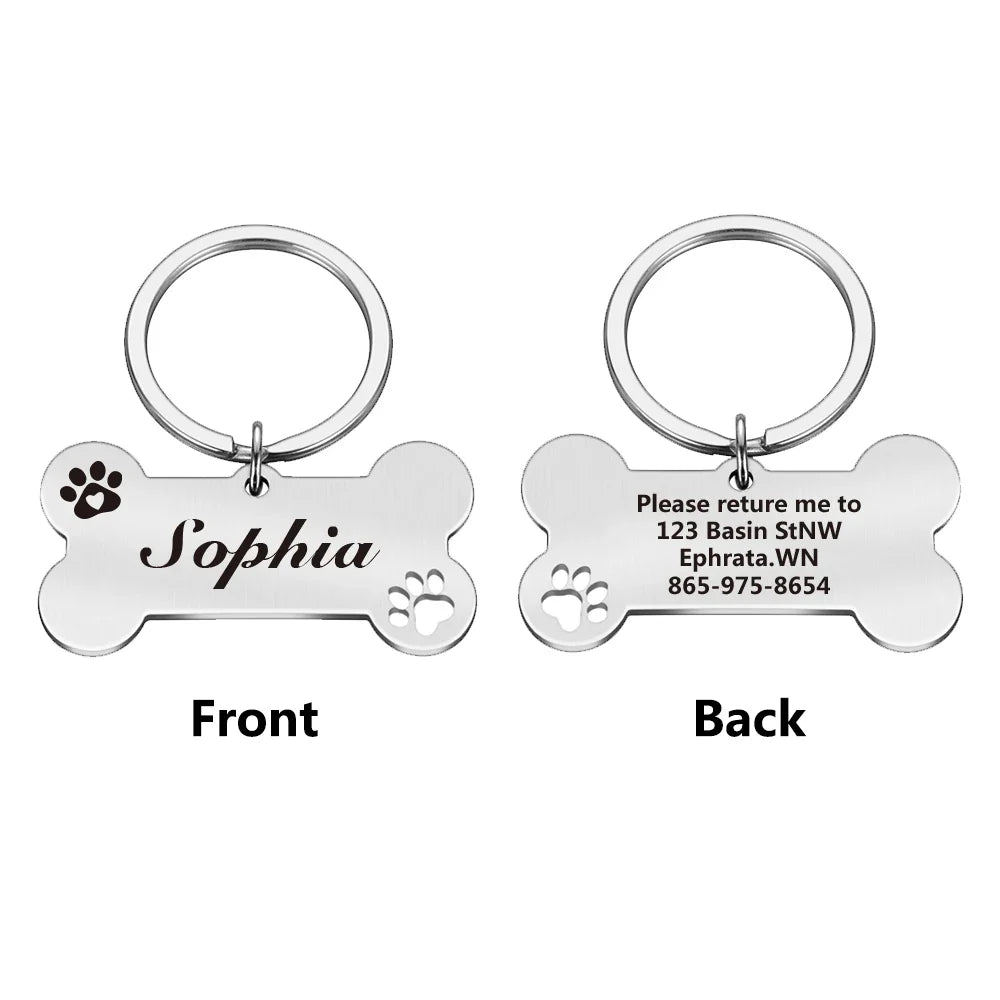 1pc Romantic footprint Customized Text Cat - ProPawPet.com