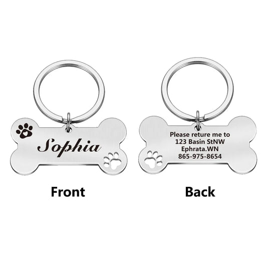 1pc Romantic footprint Customized Text Cat - ProPawPet.com