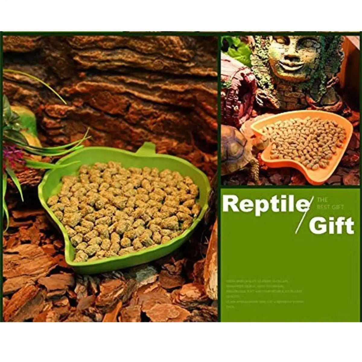 Leaf Reptile Food Water Bowl Reptile Food - ProPawPet.com