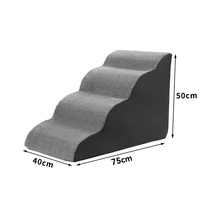 4-Step Curved Dog Ramp – Dog Supplies