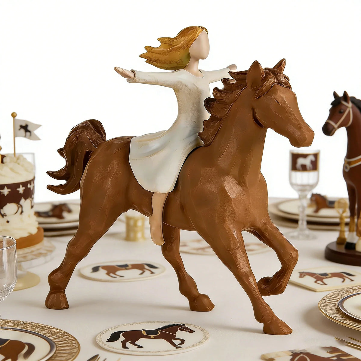 Resin Cool Horse Figurines Statue - ProPawPet.com