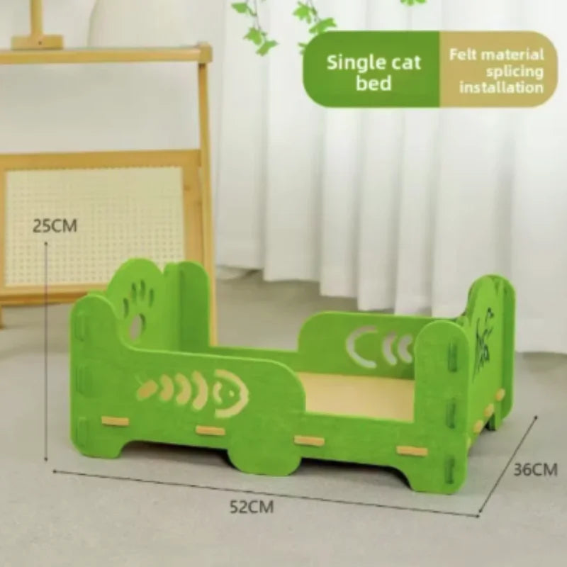 2-Layer Felt Cat Home Indoor Multi Functional Pet Bed – Cat Supplies