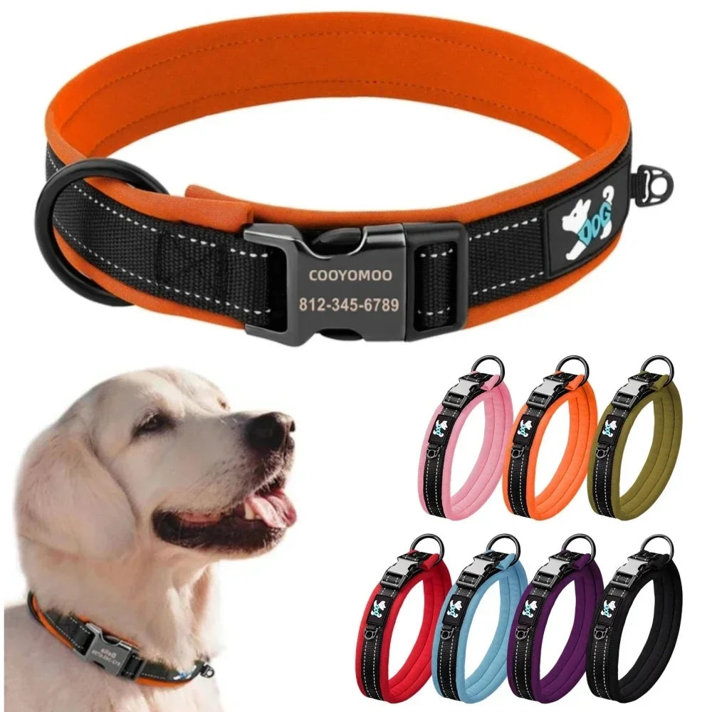 Adjustable Mesh Padded Pet Dog Collar Custom - ProPawPet.com