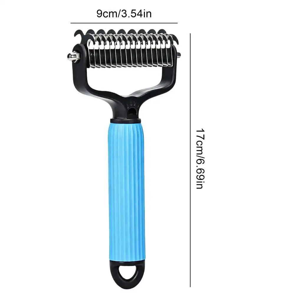 Pet Undercoat Rake Deshedding Grooming Brush for Dogs & Cats Long Short
