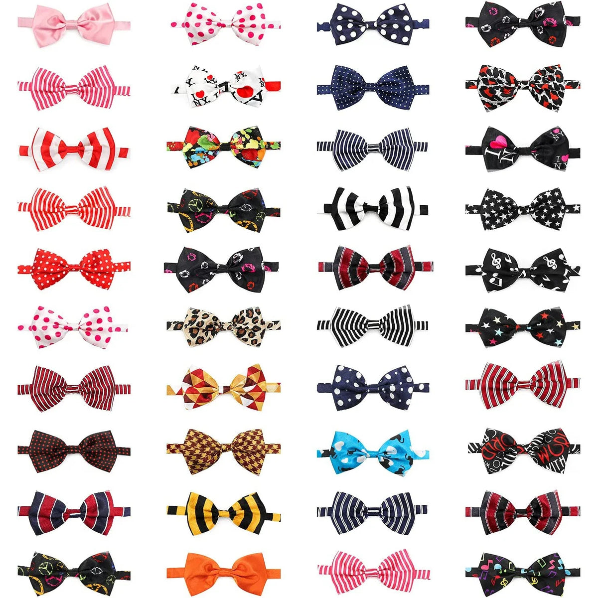 25/50/100pcs Small Dog Ties Solid Adjustable - ProPawPet.com