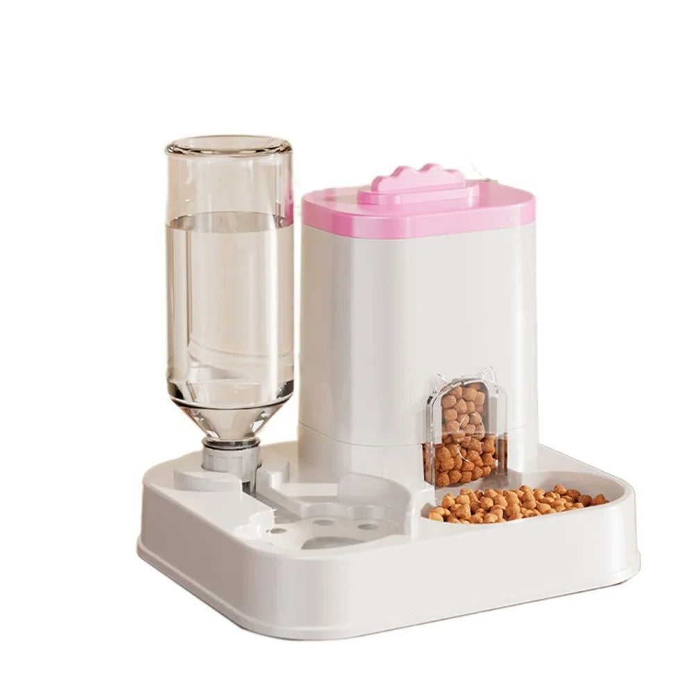 Automatic Cat & Dog Water Dispenser with Integrated Food Basin – 3 Colors