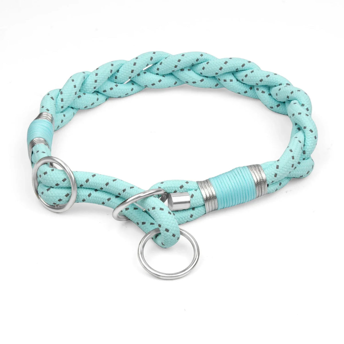 Reflective Braid Twisted Design Collar for Dog Strong Solid – 2 Colors