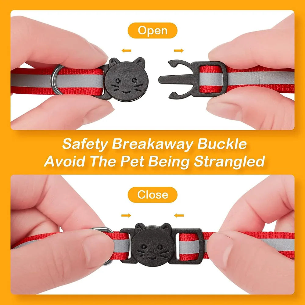 Reflective Breakaway Cat Collars with Bells - ProPawPet.com