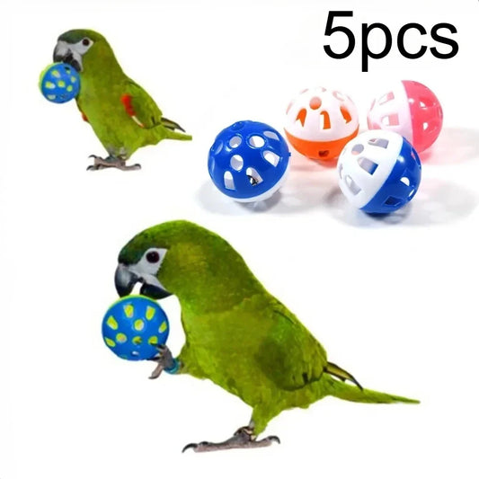 5Pcs Pet Parrot Toy Colorful Hollow Rolling - ProPawPet.com