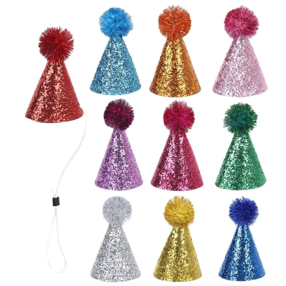 Creative Glitter Dog Birthday Hat Colorful - ProPawPet.com