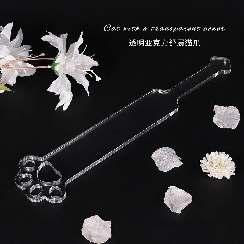 40cm Acrylic Cat Paw Whip Spanking Paddle Fo Equestrian Riding – 2 Colors