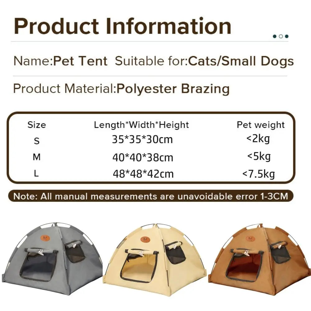 Portable Foldable Pet Cat Tent Closed Design - ProPawPet.com