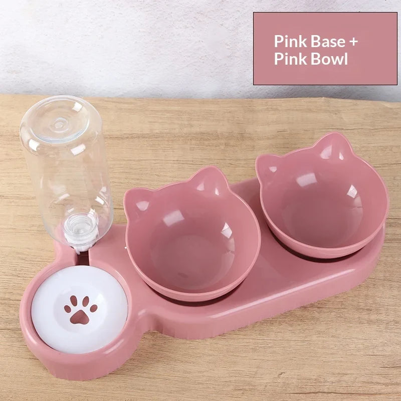 3 in 1 Anti-tip Cat Pet Feeder Automatic - ProPawPet.com