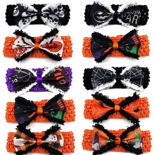 30/50pcs Halloween Large Dog Bowties with - ProPawPet.com