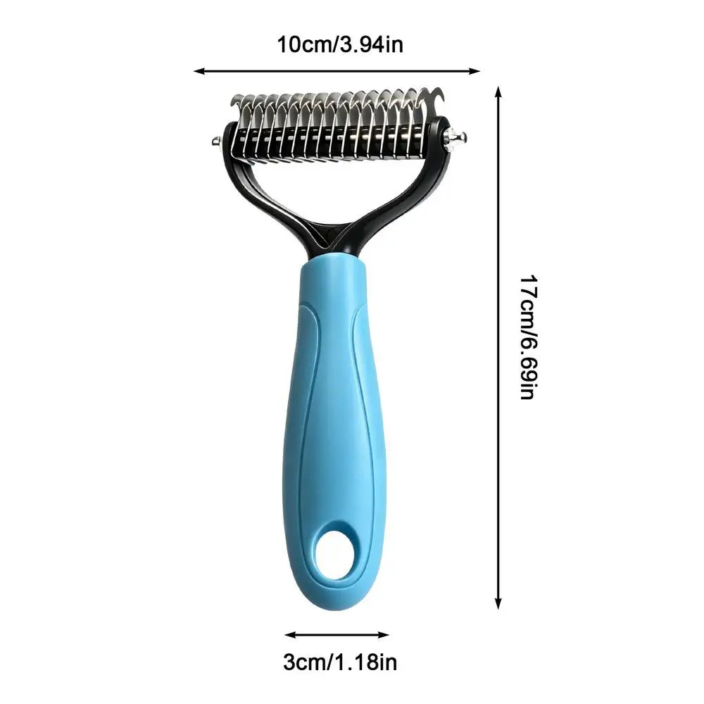 Double Sided Pet Deshedding Grooming Brush – 2 Colors