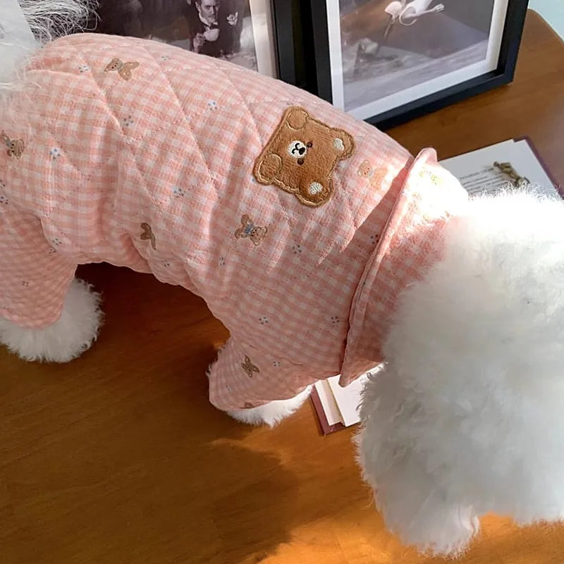 Waterproof Dog Warm Jacket Bear Print Winter - ProPawPet.com