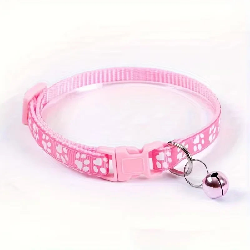 Cats Collar Colorful Pattern Cute Bell Adjustable – Cat Supplies