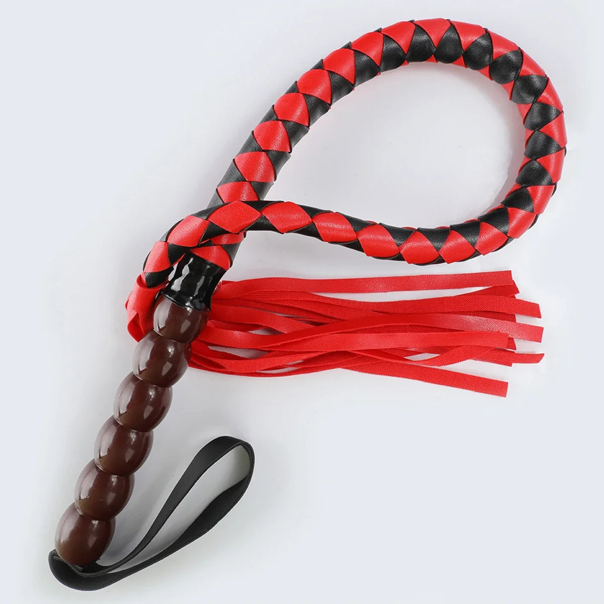 91cm PU Leather Horse Whip,comfortable Gourd Shaped Handle