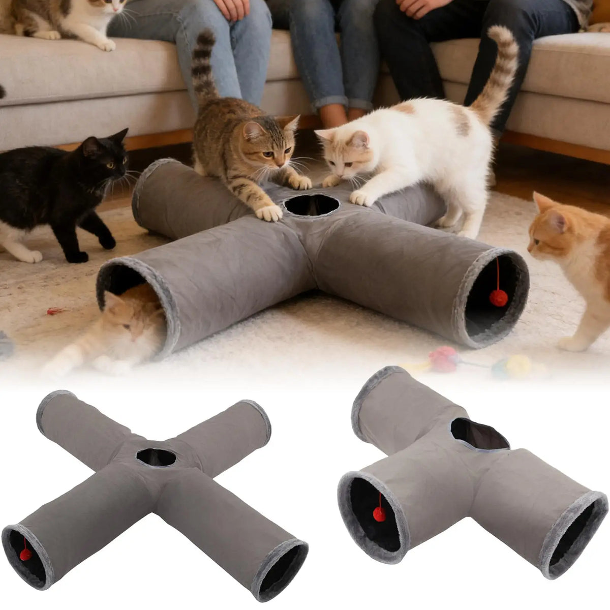 Cat Tunnel Interactive Foldable Flexible Cat - ProPawPet.com