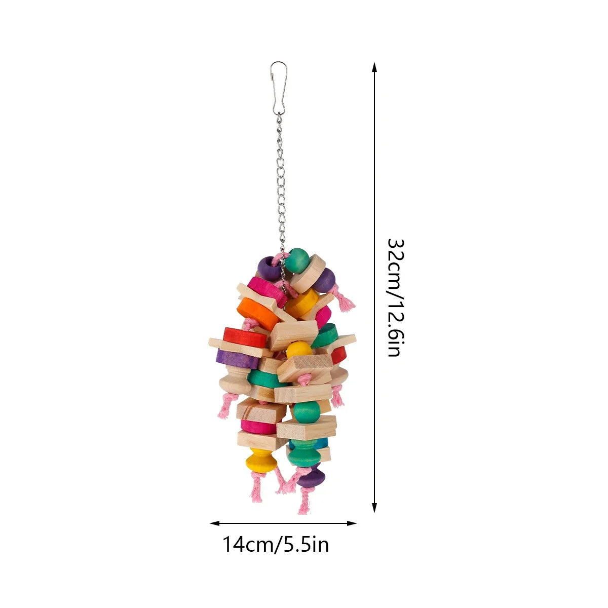 Cotton Wood Parrot Bird Toys Hanging Rope Pet Ladder